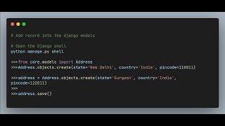 Add record in Django model | Python