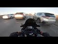 2021 yamaha yzf r3 lane splitting in nyc akrapovic full exhaust