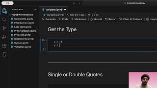 Learn Python Variables | codewithvaibhav