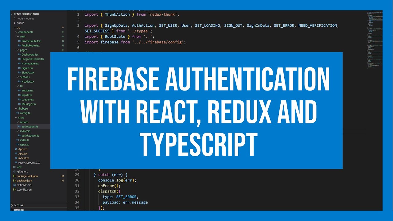 Firebase Authentication With React Redux And Typescript Youtube