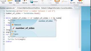 Programming - Small Basic Boolean operators