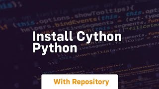install cython python