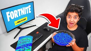 Kid Eats BLUE FLAMIN HOT CHEETOS for every Kill in FORTNITE