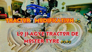 tractor modification/ agya leke tyre moster tyre/ hun pawa ge farmtrac 60 ch/  jatt life vlogs