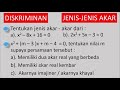 jenis jenis akar persamaan kuadrat (diskriminan)