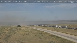 1,000-acre fire burning along I-76 near near Wiggins