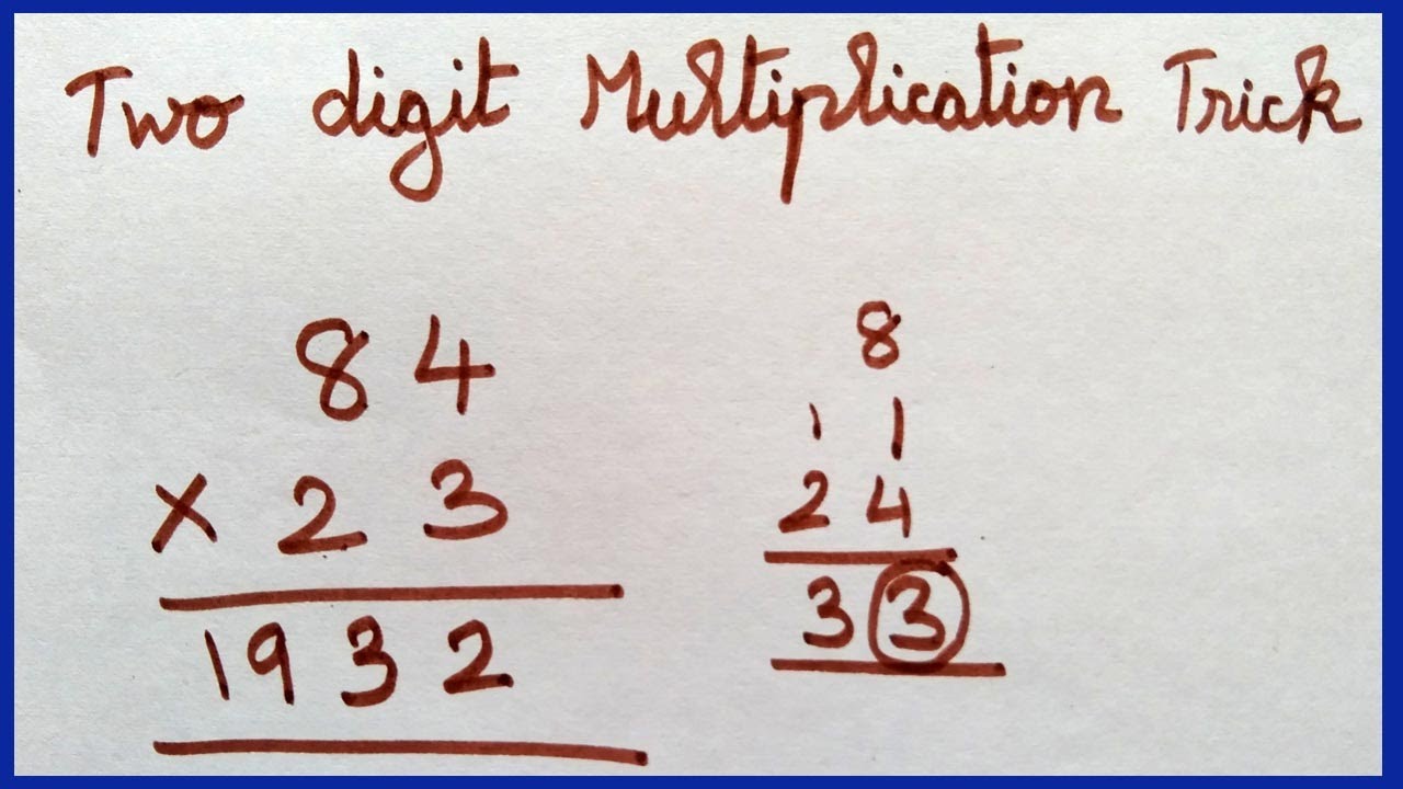 Two Digits Multiplication Trick Mathsgjg Maths Tnpsc Youtube