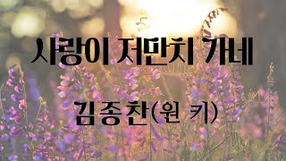 사랑이저만치가네 - 김종찬 (원키Em)