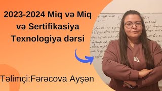 Texnologiya Miq və Sertifikasiya Canlı Ödənişsiz Ders