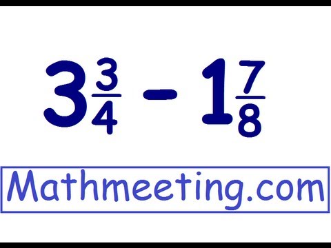 Subtracting mixed numbers Subtracting mixed numbers