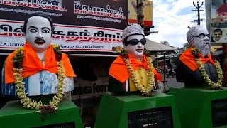 Saffron band around the bust of MGR, Annadurai starts fresh controversy