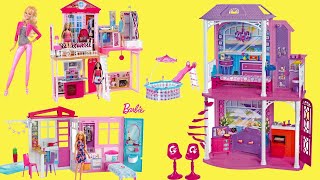 Barbie Beach Dreamhouse Barbie Style Home Dollhouse Portable Dream House Compilation, Dollhouse Tour
