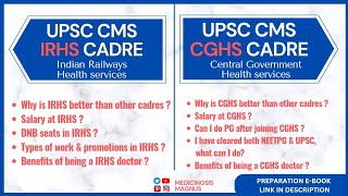 UPSC CMS - About CGHS \u0026 Railways cadre 🔥 E-book link in description