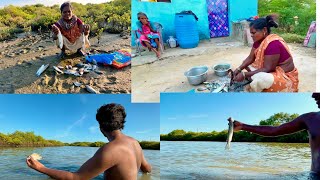 ஆத்துக்கு மீன் பிடிக்க போரோம்| caughting fish in seariver | ஜிலேபி மீன், பாலை மீன், ஸ்ரேய மீன் ,