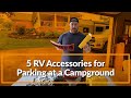 5 RV Accessories for Parking at a Campground #rv #rvgear #camping