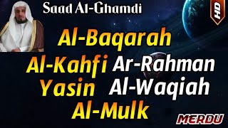 Surat Al Baqarah, Al Kahfi, Yasin, Ar Rahman, Al Waqiah, Al Mulk By Saad Al-Ghamdi
