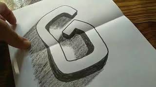How to draw 3D letter G very easy | Easy Drawing Tutorial
