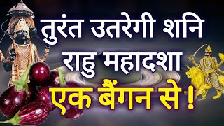 सिर्फ एक बैंगन तुरंत उतारेगी आपके जीवन से शनि और राहु केतु की महादशा- YouTube