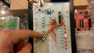 MSP430 Launchpad Project (code and schematics): Button Controlled LED Array on a Breadboard