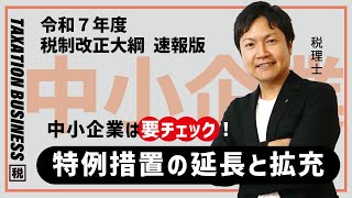 【🐍令和7年度税制改正大綱（法人税）】中小企業向け特例措置の延長