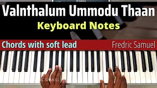 Valnthalum Ummodu Thaan Chords | வாழ்ந்தாலும் உம்மோடு தான் மரித்தாலும் Chords | LIVE Keyboard Chords