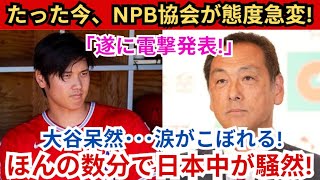 たった今、NPB協会が態度急変⚡️「遂に電撃発表‼️」大谷呆然😱💧涙がこぼれる😭ほんの数分で日本中が騒然🇯🇵🔥