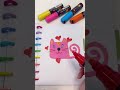 pink cat drawing tutorial 😻 shorts drawing