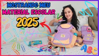 MOSTRANDO O MEU  MATERIAL ESCOLAR DE 2025 | Alice Bomtempo