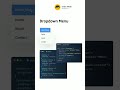 HTML & CSS Dropdown Menu #shots #menu  #dropdown #css #viralshorts  #trendingshorts