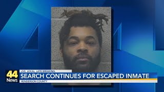 Search continues for escaped Henderson County inmate