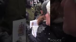 WATCH: Woman pleads with police in Ottawa as they finish clearing out Freedom Convoy protesters