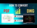 How To Convert PDF into AutoCAD | PDF To DWG Conversion |  AR Trainings Official