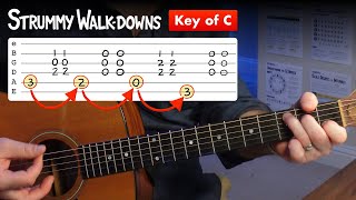 Use This Trick to Add Strumming to your Walk-Downs (Key of C)