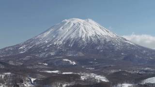 冬の北海道　羊蹄山　昭和新山ドローン空撮