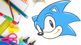 How to draw Sonic the Hedgehog Movie/Tutorial drawing/