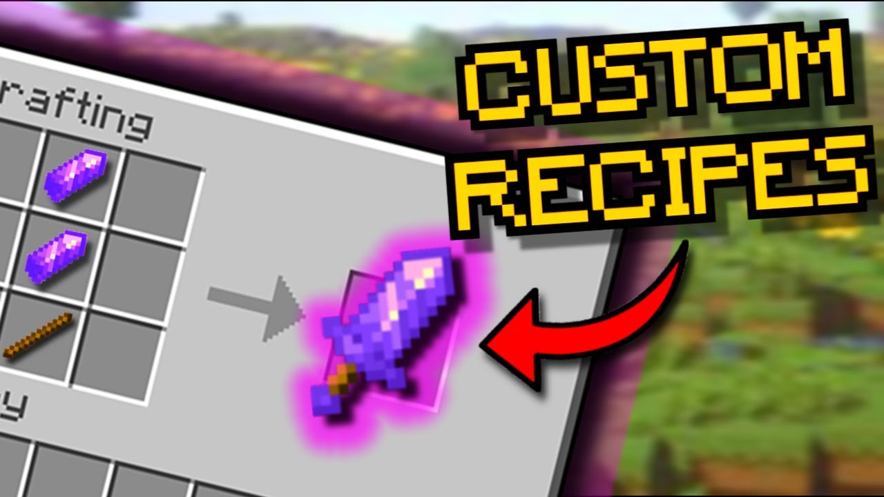 Custom Crafting Recipes In Minecraft Tutorial Youtube