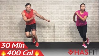 30 Minute HIIT Home Cardio Workout with no Equipment – High Intensity Cardio Routine
