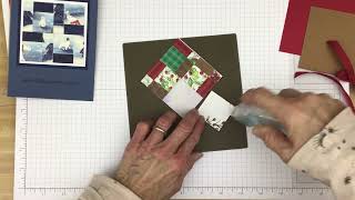 Create a Christmas Card Using Scraps and a Quilt Pattern Layout