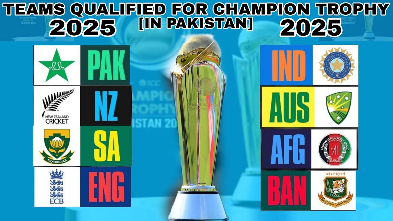 ICC CHAMPIONS TROPHY 🏆 QUALIFIED TEAMS 2025 #iccevents # ...