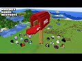 SURVIVAL MAILBOX HOUSE WITH 100 NEXTBOTS in MInecraft - Gameplay - Coffin Meme