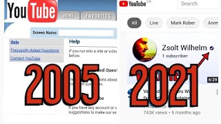 Evolution Of YouTube (2005 - 2021)
