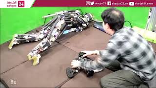 Exercising robot Kangoro breaks a sweat in the gym