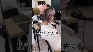 プリンが気になりにくいカラー？それは、、 #ケアブリーチ #ハイトーン #shadowroots #シャドールーツ #外国人風カラー #balayage #バレイヤージュ #ブリーチ #shorts