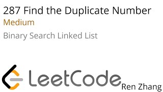 Leetcode 287 Find the Duplicate Number