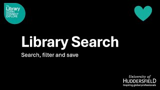 Library Search - Search, filter, save