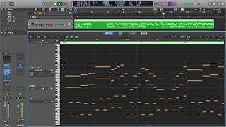 YOASOBI「夜に駆ける」Logic pro / midi piano roll / 採譜