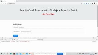 Reactjs | Nodejs | Mysql | Crud Tutorial Part - 2