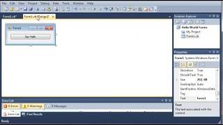 Visual Basic Tutorial 36 Introduction To Windows Forms ‏