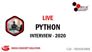Python MOCK Interview 2020 | LIVE Python Interview | TOP 10 Python Interview Question |