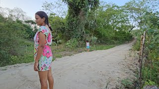 caminhada boa com Eduarda e os meninos aqui no interior🌵